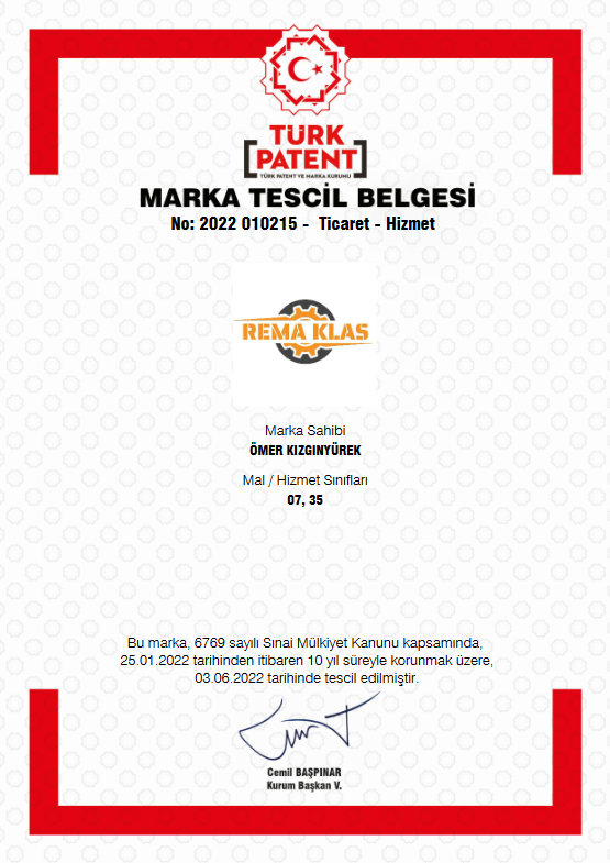 Rema Klas Marka Patent